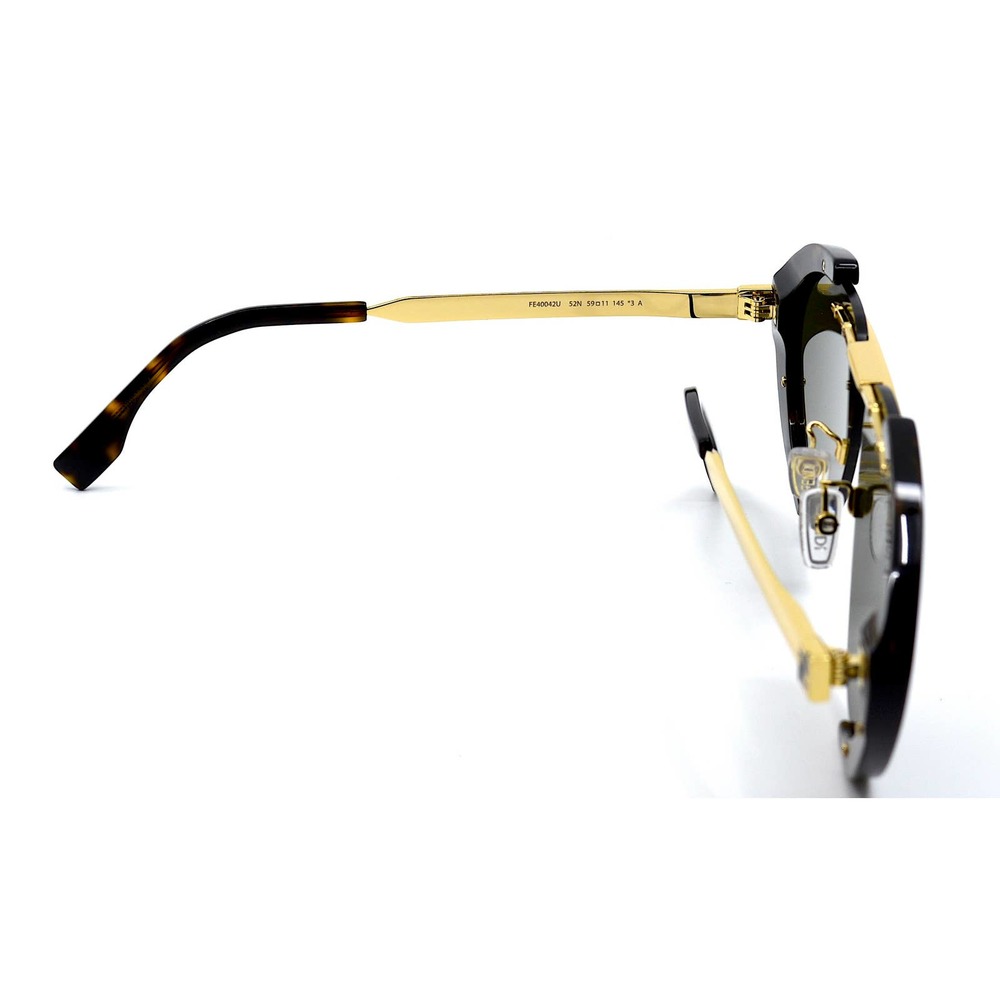 NEW FENDI FE40042U 52N DARK HAVANA/GOLD GREEN AUTHENTIC SUNGLASSES - Picture 11 of 14